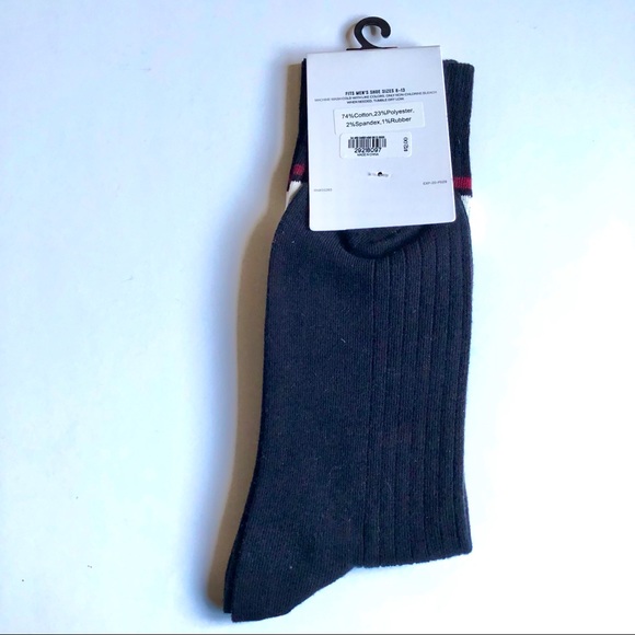 NEW EXPRESS Socks Triple Stripe Dress Socks Navy Men’s Size 8 - 13 - Picture 4 of 12